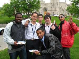 Liou with past students Liou with past students