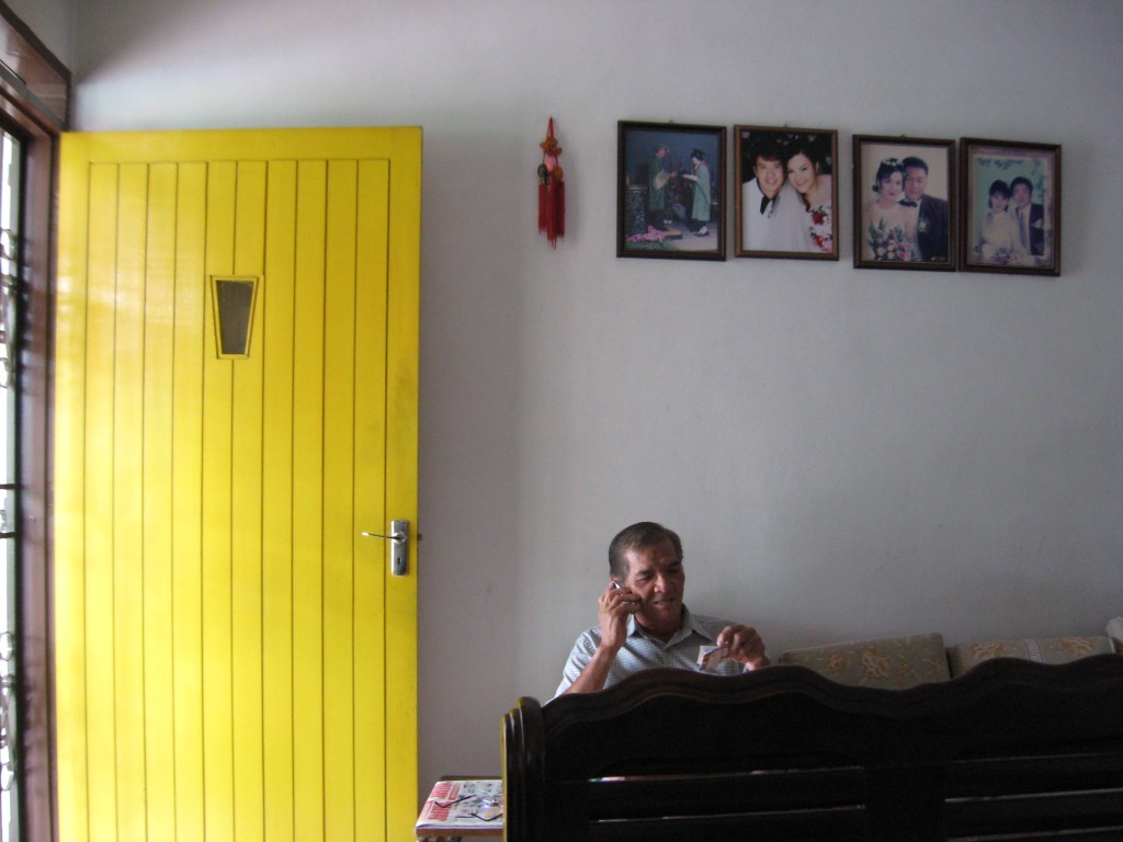 Uncle reading paper Uncle reading paper