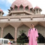 In front of the masjid (mosque)