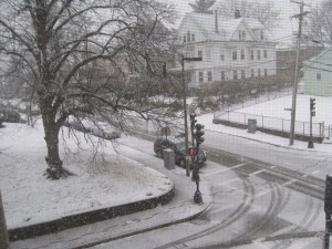 Snowfall during Closet Work