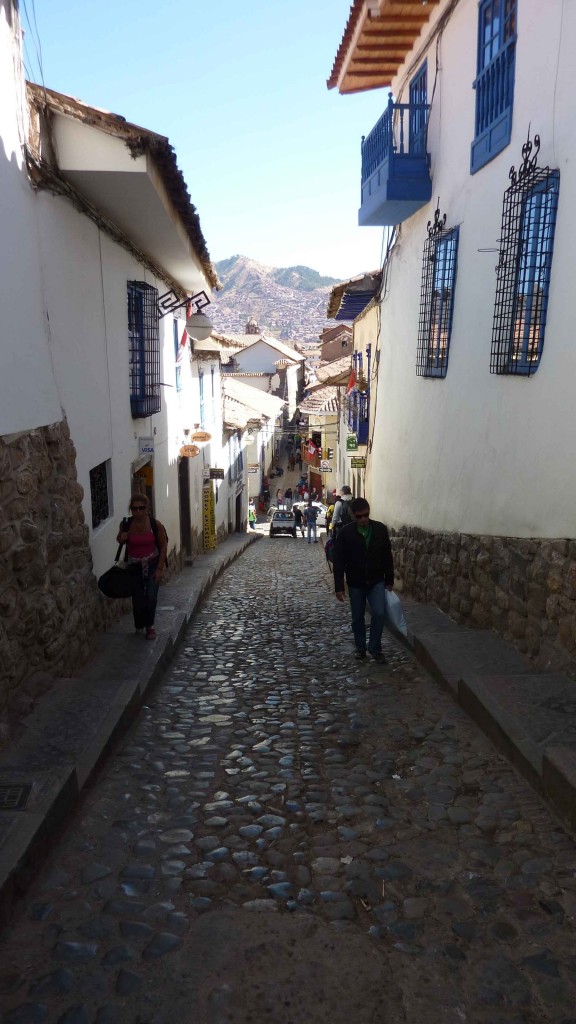 Narrow stonelaid streets of Cuesta San Blas