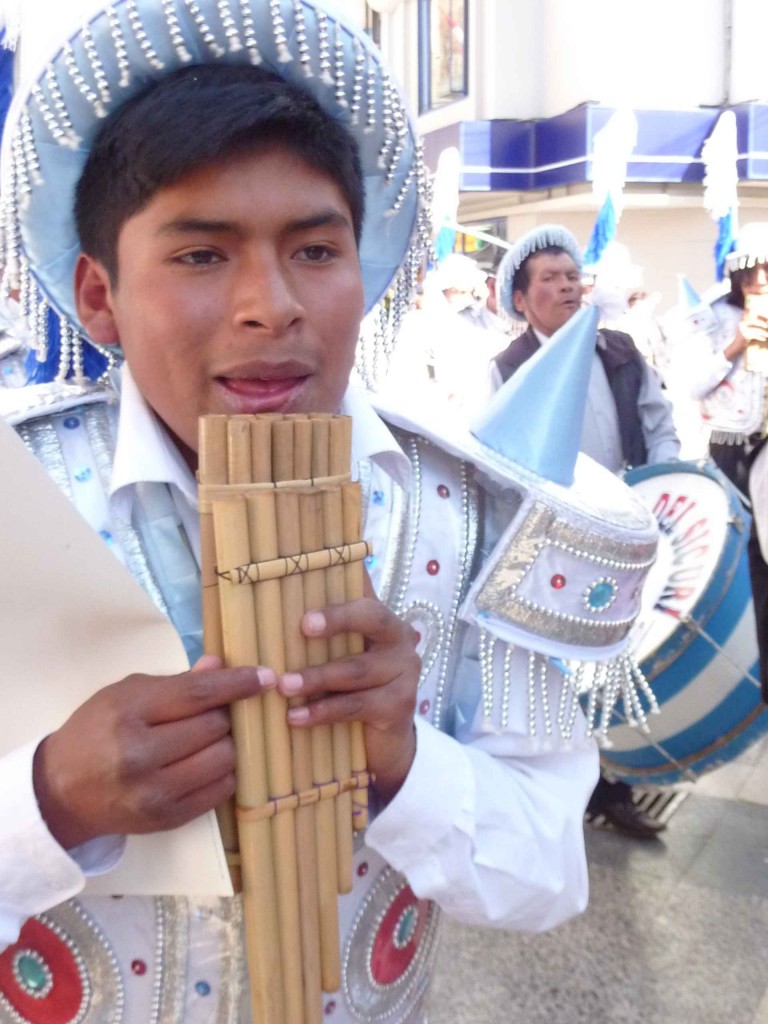 Pan flute player